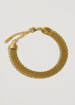 Caden 18 kt gold-non tarnish bold bracelet
