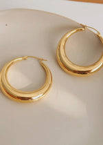 Classic large hoop earrings-non tarnish