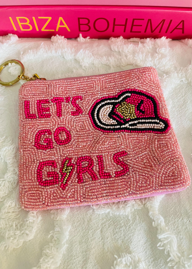 Let’s go girls-beaded coin purse