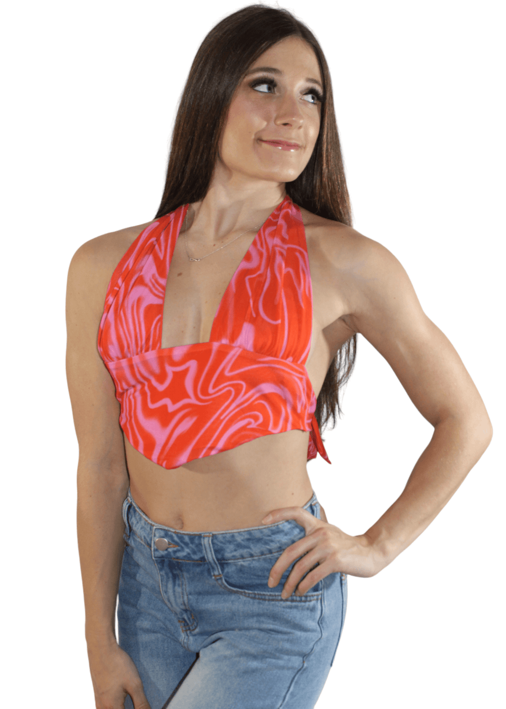Spicy swirl halter top - Emily Reese Boutique
